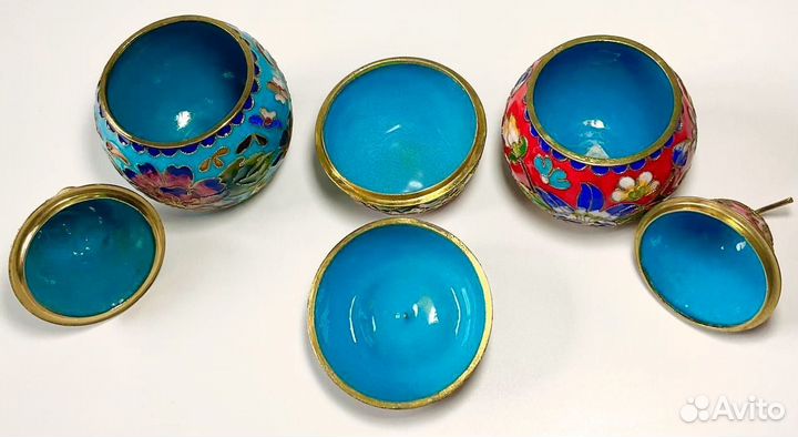 Шкатулки клуазоне яблоко и груши