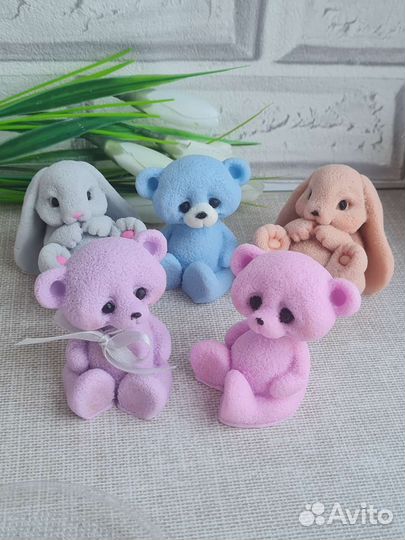 Фигурки из мыла / мишка /кролик/дракоша