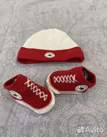 Набор шапка носки converse all star для малыша