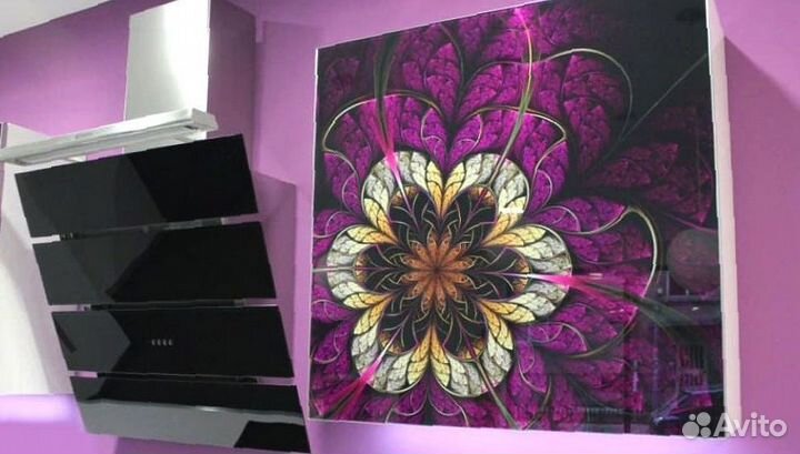 Фотопечать на стекле на кухню