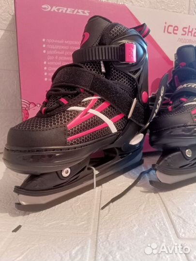 Коньки раздвижные новые фигурные ледовые