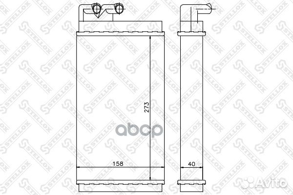 1035001SX радиатор печки Audi 100/A6 76 10350