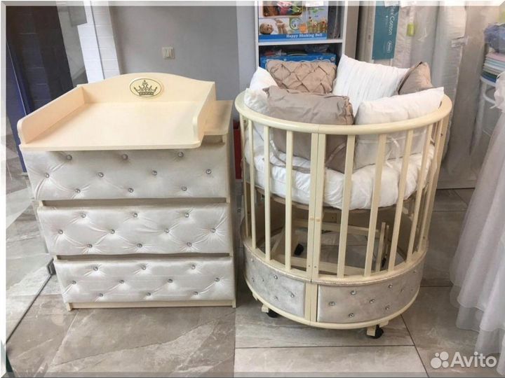 Кроватки детские новые круглые, овальные от произв