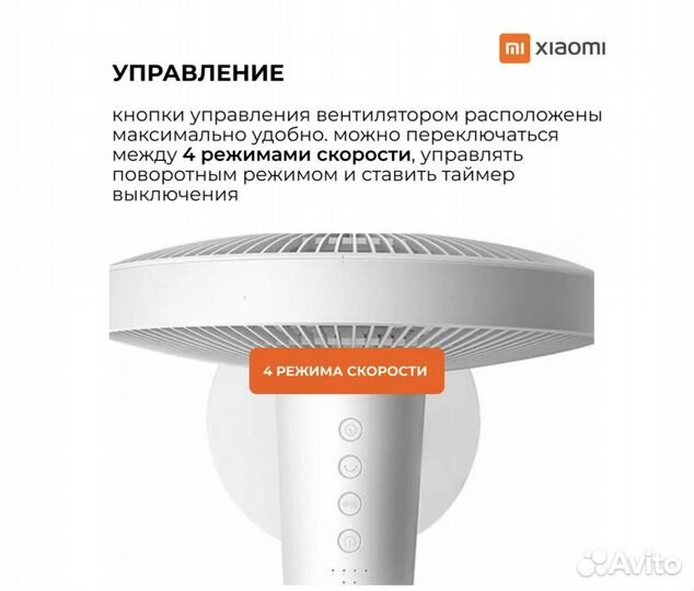 Вентилятор напольный Xiaomi Mi SMART Standing