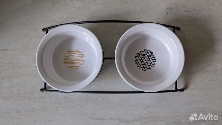 Миски для кошек керамические на подставке