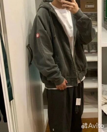 Зип худи cav empt серое погружное