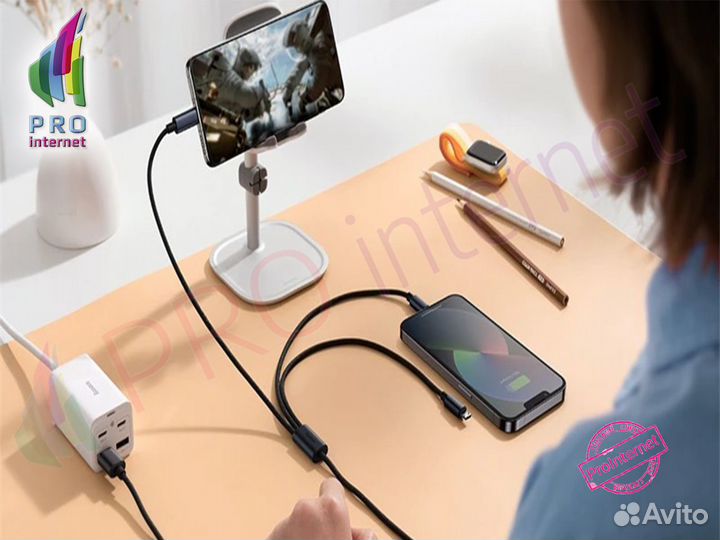 Кабель Lightning /type-C/micro 3В1 опт/розница