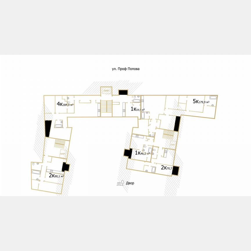 4-к. квартира, 168,6 м², 7/8 эт.