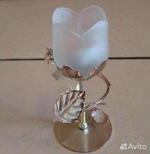 Подсвечники стекло и металл