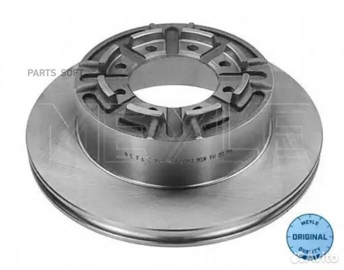 Meyle 215 523 0010 Диск торм. задн. вент.289 x 22