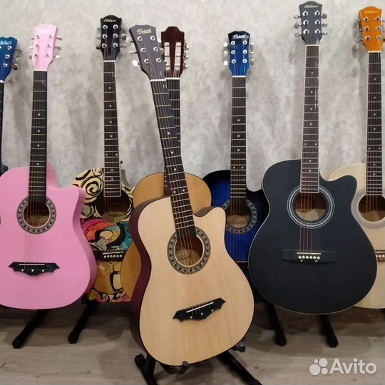 Гитара акустическая, новая + комплект
