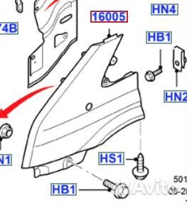 Крыло переднее левое Ford Transit 7