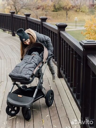 Конверт в коляску -санки весенне-зимний