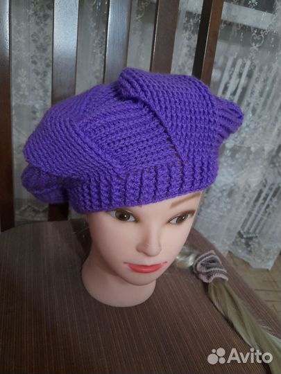 Берет вязаный