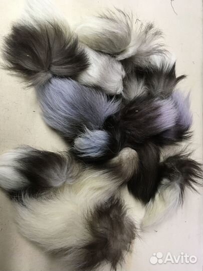 Мех на капюшон опушка, кончики хвостов