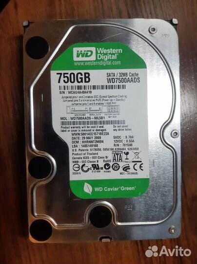 Жесткий диск WD7500aads