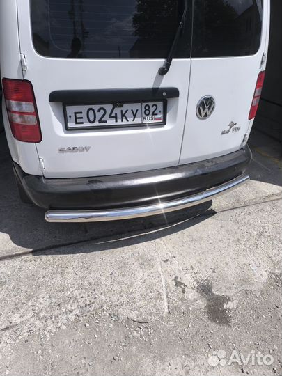 Защита заднего бампера на Volkswagen caddy