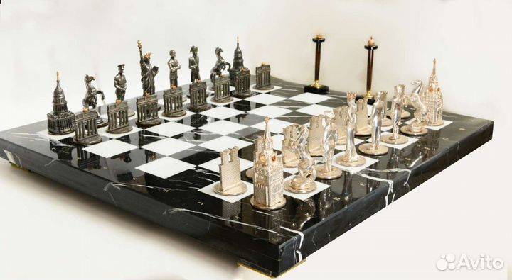 Шахматы из серебра ручной работы