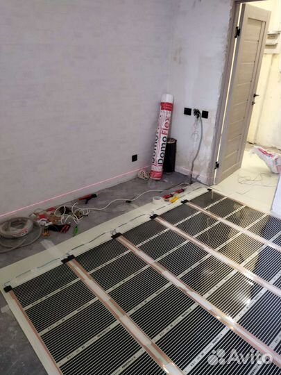 Установка Электрических тёплый полов. Подключение