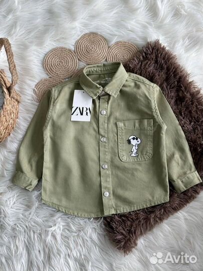 Джинсовая рубашка zara на мальчика