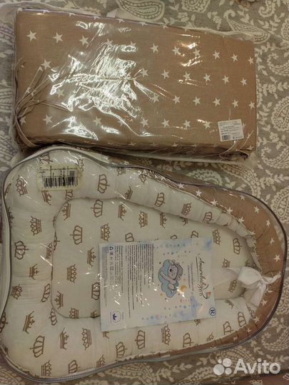 Кокон гнездо для новорожденных (новый) +бортики