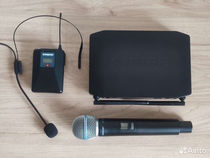 Радиомикрофоны Shure Glxd-4 головной микрофон