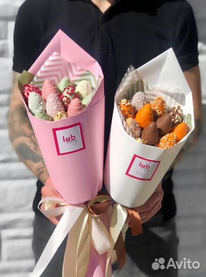 Букеты из клубники в бельгийском шоколаде