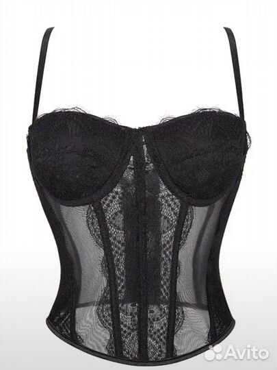 Топ корсет вечерний черный