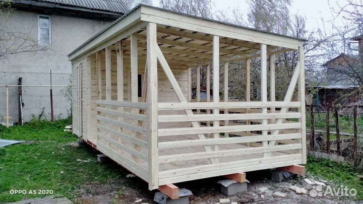 Хозблоки с дровником 6х3м