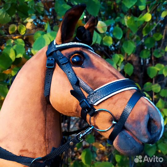 Хоббихорс с набором амуниции, лошадка на палке