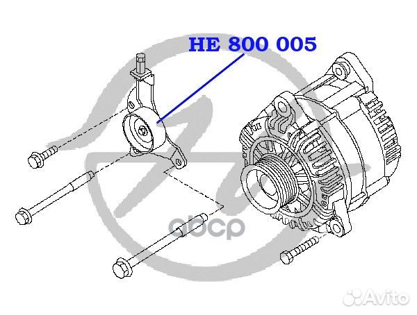 Ролик ремня HE 800 005 hanse