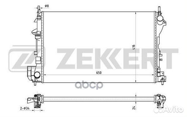 Радиатор охл. дв. Opel Vectra C 02- Saab 9-3