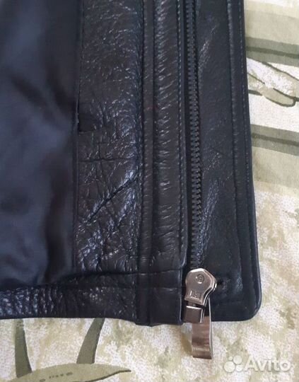 Куртка кожаная черная размер 52