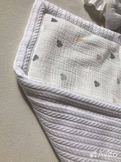 Конверт -одеяло плед на выписку для новорождееных