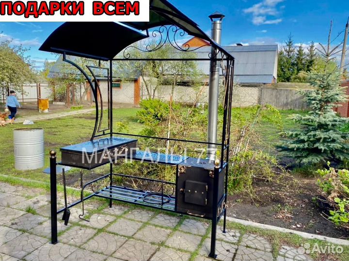 Кованные мангалы с крышей