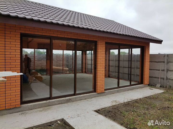 Раздвижные алюминиевые двери для террасы