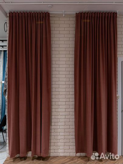 Комплект штор Велюр 2,0м+2,0м (Роза)