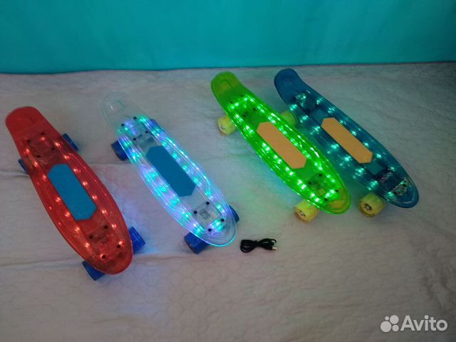 Скейт борд Пенни борд новый с музыкой и подсветкой