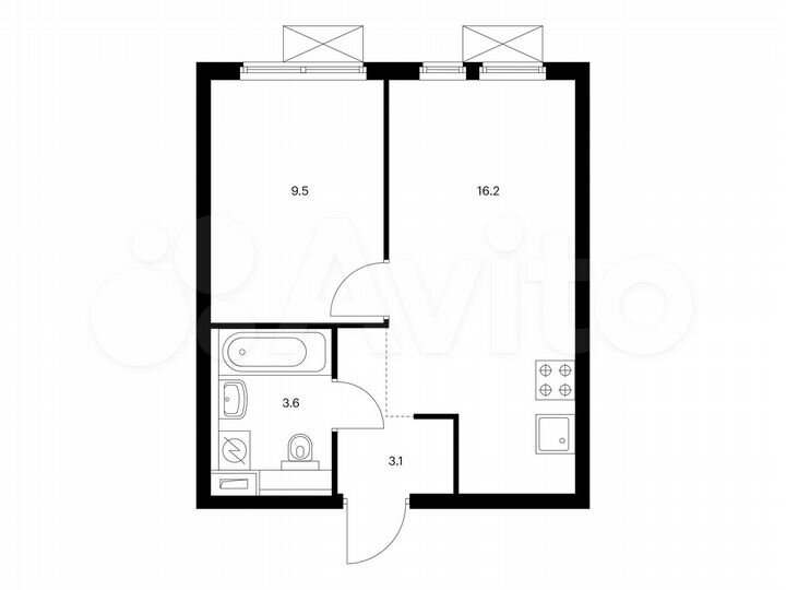1-к. квартира, 32,4 м², 33/33 эт.