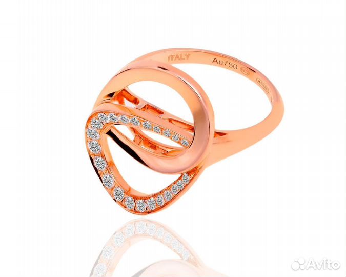 Золотое кольцо с бриллиантами 0.30ct Montblanc