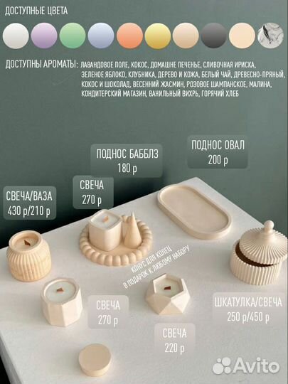 Ароматические свечи. Изделия из гипса