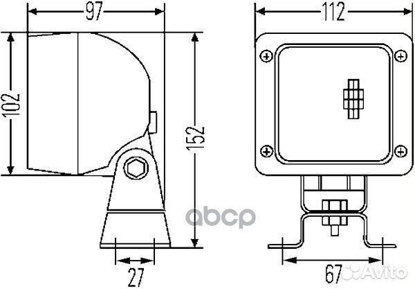 1GA 007 506-011 фонарь рабочего освещения за к