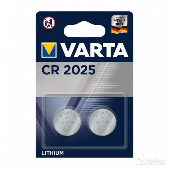 Батарейка varta electronics CR 2025 блистер 2шт