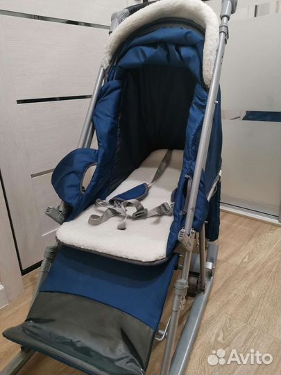 Детские сани с колесами