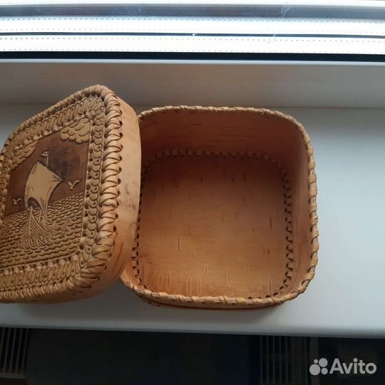 Шкатулка из бересты новая