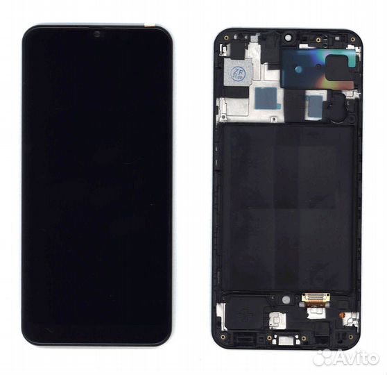 Модуль для Samsung Galaxy A30 черный с рамкой