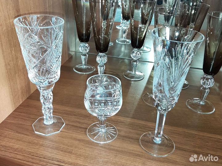 Хрустальные фужеры бокалы