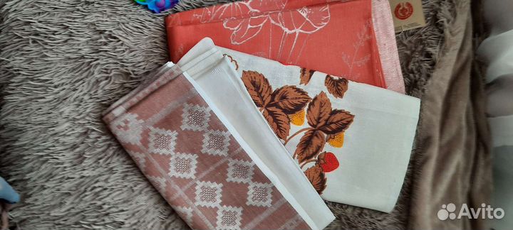 Скатерти льняные и хлопковые СССР
