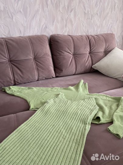 Костюм женский с платьем теплый ангорка