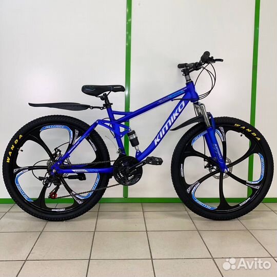 Велосипед с литыми дисками синий новый